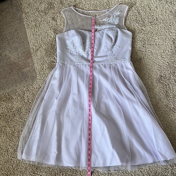 David’s Bridal Lace Detail Mini Dress | Size 14 | Like New - Picture 8 of 8